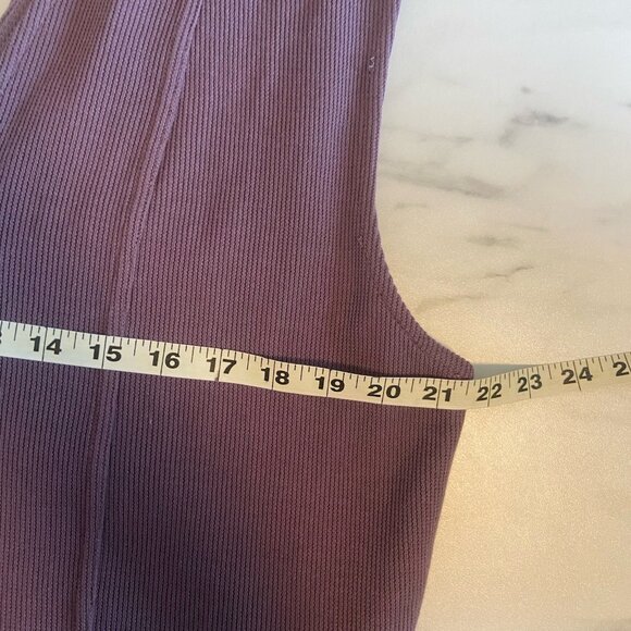 Free People Free-est Avenue Women's Ribbed Knit Jumpsuit Size S Purple One Piece - Picture 12 of 14
